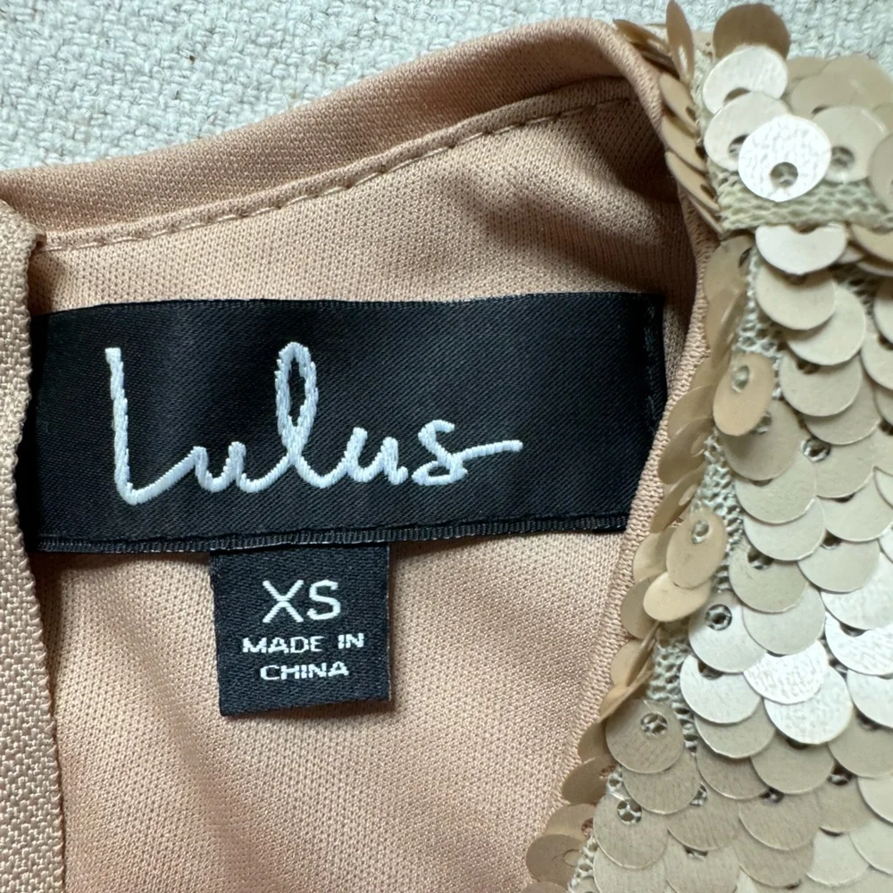 Lulus Notorious Matte Rose Gold‎ Sequin Mermaid Maxi Dress XS Prom - Picture 6 of 9